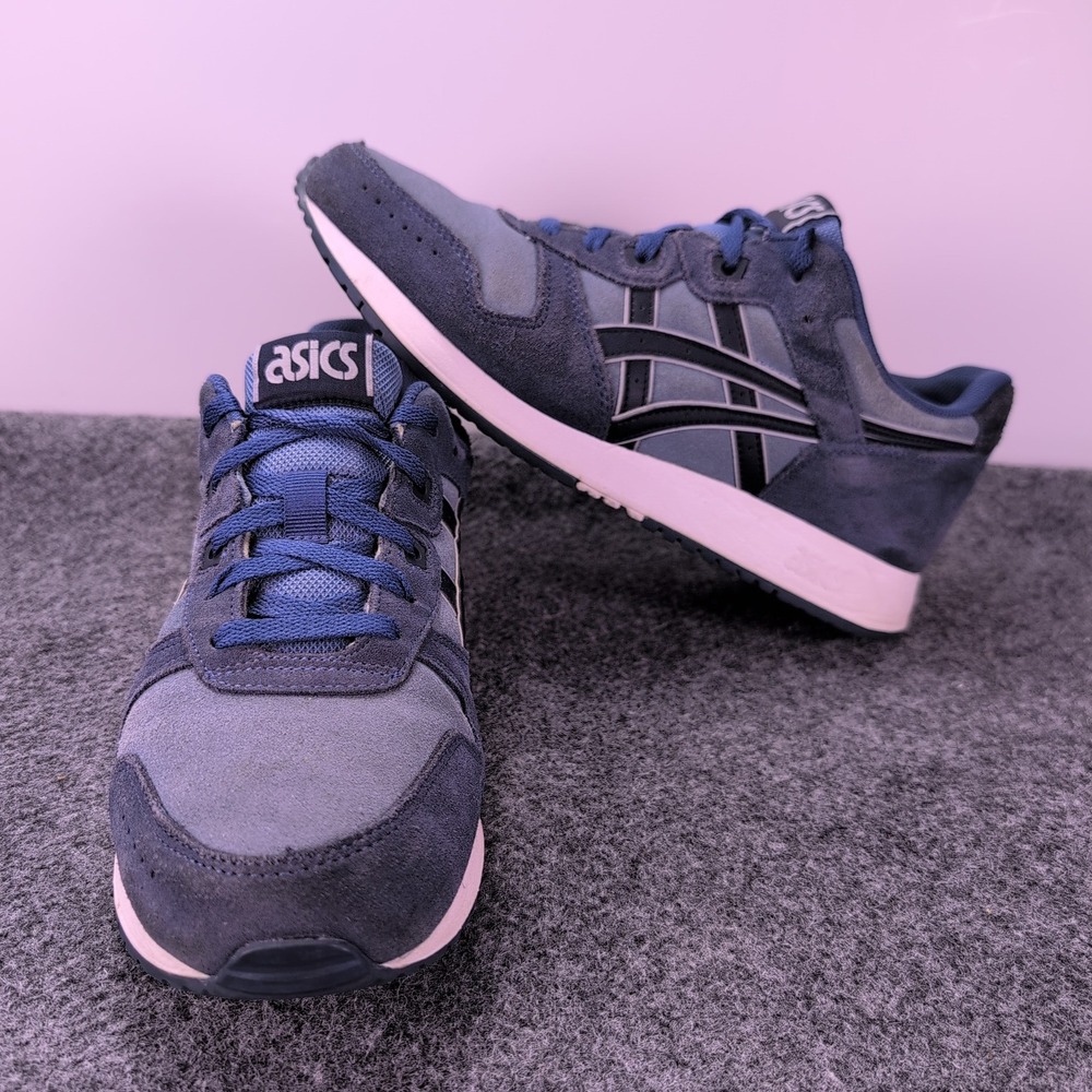 Asics Lyte Classic Sneakers Mens Size 10 Blue Suede Retro Running Shoes Sneakers